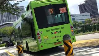 (SBST) Volvo B5LH MCV Evora SG3023C Depart From Bus Stop