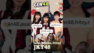 Muthe, Jessi, dan Fritzy JKT48 siaran di Gen 987 fm Gen48 9 Oktober 2024