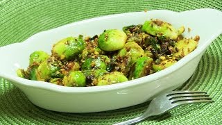 Spicy Brussels Sprouts Indian style Video Recipe from Bhavna's Kitchen