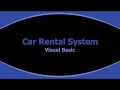 Car Rental System - Visual Basic