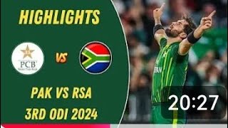 South Africa vs pakistan 3 odi highlights