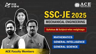 SSC-JE 2025 Mechanical Engineering | Syllabus \u0026 Subject-Wise Weightage | Ace Online