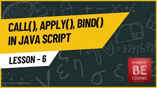 call(), apply(), and bind() methods in JavaScript - #6 @Everyday-Be-Coding