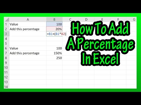 How To Add A Percentage (Percent) To A Number In Excel Spreadsheet Explained