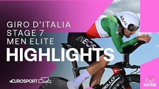 MONSTER TIME TRIAL 🫨 | Giro D'Italia Stage 7 Race Highlights | Eurosport Cycling