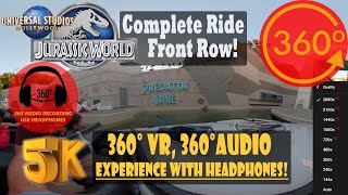 Jurassic World Ride (Indominus Rex) - Universal Studios Hollywood [5K 360° | 360° Audio]