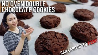 NO OVEN DOUBLE CHOCOLATE COOKIES | W/ COSTING