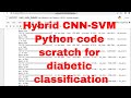 Diabetic Classification Improved hybrid CNN-SVM Scratch Python Code / CNN-SVM Scratch Python Code