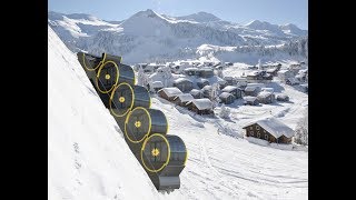 A real time ride up the Worlds steepest funicular at Stoos, Switzerland