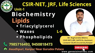 Triacylglycerol | Waxes | Membrane Lipids | Phospholipids | Lipids | Biochemistry#genesis_institute