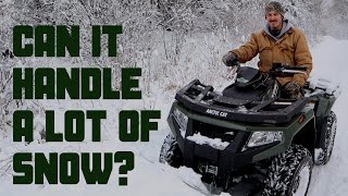 ATV Plow for a BIG Snowfall | Kolpin Switchblade ATV Plow on an Arctic Cat