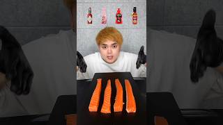 ASMR 激辛サーモン食べる🐟🌶️ Spicy Raw Salmon🐟🌶️ #mukbang