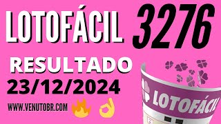 🍀 Resultado Lotofácil 3276, Resultado da lotofacil de hoje concurso 23/12