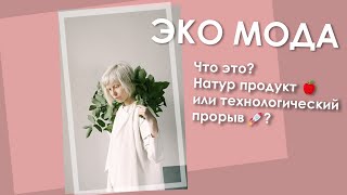 эко мода. Что это? Натур продукт 🍏 или технологический прорыв 🚀?