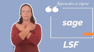 Signer SAGE en LSF (langue des signes française). Apprendre la LSF par configuration