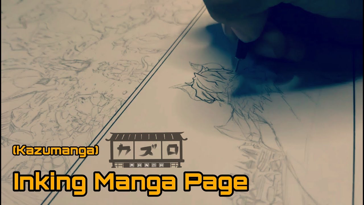 Inking Manga Page Youtube