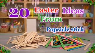 DIY 20 New Easter Decoration ideas from Popsicle Stick| DIY Easy Easter craft idea 🐰51