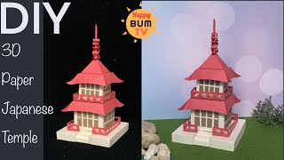 HOW TO BUILD JAPANESE TEMPLE WITH PAPER I DIY PAPER TEMPLE I DIY CRAFTS WITH PAPER