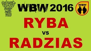 Ryba 🆚 Radzias 🎤 WBW 2016 Białystok (1/2) (freestyle rap battle)