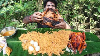 5 kg Biriyani Full Tandoori Chicken || 5 Egg Eating in Village Style