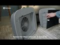 how to replace 2 layers of filter in electrolux air purifier well a5