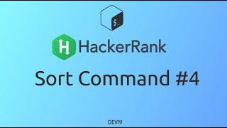 #31 Sort Command #4 | HackerRank Linux Shell #shellscripting #hackerrank #coding  #899