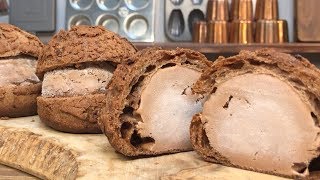 Chocolate Ice Cream Cookie Puff Recipe [No Music] チョコクッキーシューアイスクリームの作り方レシピ