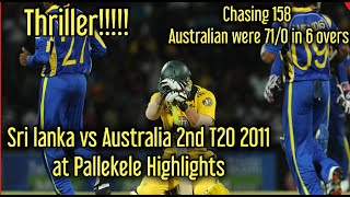 Sri lanka vs Australia 2nd T20 2011 at Pallekele Highlights