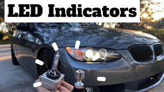 BMW E9x LED indicator install + 8000k xenon’s - E92 335i