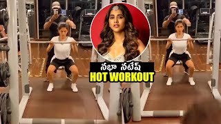 Actress Nabha Natesh ENERGETIC Workout Video | Nabha Natesh  Latest Video | Telugu Varthalu