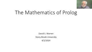 David S Warren on the Mathematics of Prolog