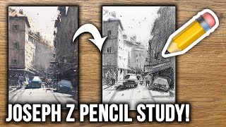 Watercolor to Pencil - Joseph Zbukvic Study ✏️