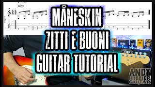 Måneskin - Zitti E Buoni Guitar Tutorial Lesson