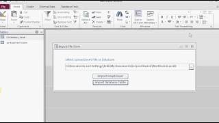 Access Import Of Spreadsheet Or Table