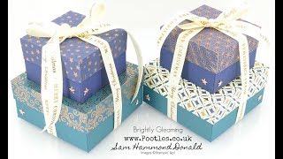 Stampin' Up! Brightly Gleaming Double Stack Gift Box Tutorial