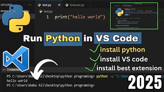 Complete python setup in Vs Code in just 5 minute | how to run python in vs code #python #vscode