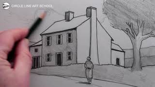 How to Sketch a House in a Landscape: Step-by -Step Narrated Pencil Drawing