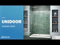 DreamLine Unidoor Frameless Shower Door | Hinged Opening