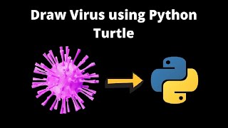 Draw virus using python turtle #python #shorts