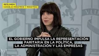 El Gobierno impulsa la representación paritaria en la política, la Administración y las empresas