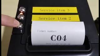 Queue number ticket printer