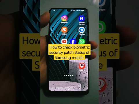 How to check Samsung mobile biometric security patch status #shorts #samsung #biometricsecurity