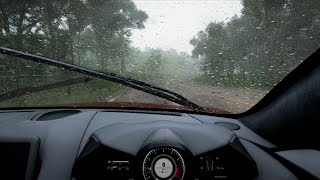 Heavy Rain and Thunderstorm Sounds in the Car: Focus and Relaxation