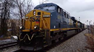 CSX Q409 Mixed Manifest Freight Train In Dorsey 4k UHD