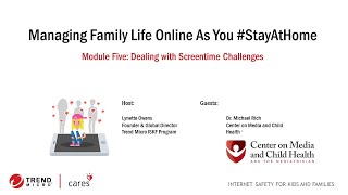 Managing Family Life Online - Webinar 5 - Dealing with Screentime Challenges