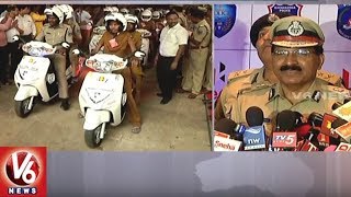 Hero Motocorp CSR Initiative By Handing Over Patrolling Scooters To TS Police For SHE Team | V6News