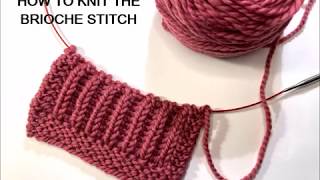 How to knit one color brioche swatch flat.