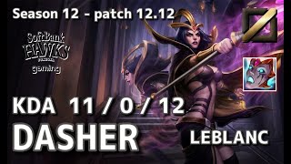 【KRサーバー/GM】SHG DasheR ルブラン(Leblanc) VS ヤスオ(Yasuo) MID - Patch12.12 KR Ranked【LoL】