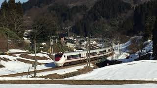 20150124　063　000　681系2000代 特急はくたか　＠富山県　俱利伽羅峠