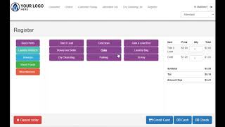 Laundry POS Register